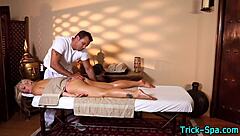 blondes get their hooters rubbed in high definition massage