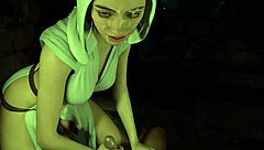 3D Hentai Princess Leia Handjob