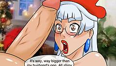 Meet and fuck game with christmas pay rise featuring monster cock and big tits fucking