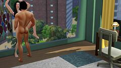 they went at it passionately by the window in uncensored anime action