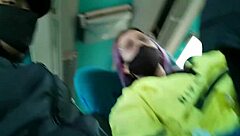 Public service bus ride with homemade scenes