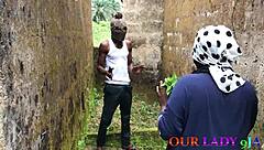 yo, watch me pound slay queen's pussy in lagos bush, so wild!