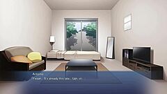 Secret stay home episode 2: detailed sucking under the desk in hentai game