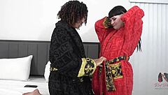 Intense Lesbian Kissing And Touching In The Shower With Curvy Girls