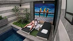 Blonde Cleaning Lady Gives Blowjob in Hotel Suite