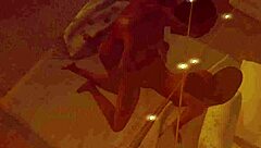 Lazy creamy doggy style action