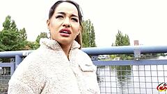 German scout bangs small 18+ Latina midget in Berlin casting