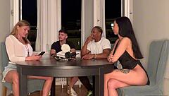 Board Game With Friends Turns Into A 4some Sex Party With Toys And Blowjobs