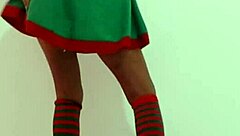 i celebrated christmas in my little 18+ suit, dancing sexy on the desk