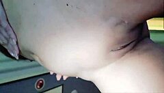 Japanese mature woman spreads panties for big cock blowjob worship