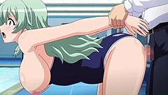 Erotic Anime Scenes with Monster Cock in Gakuen de Jikan Part 2