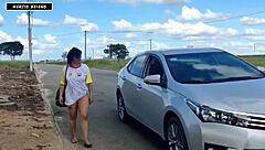 I spotted a hot chick on the street flirting, told her I'd give her something to eat!