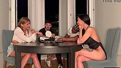 Board Game With Friends Turns Into A 4some Sex Party With Toys And Blowjobs