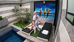 Blonde Cleaning Lady Gives Blowjob in Hotel Suite