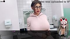 Office Secretary with Huge Boobs Teases Playfully - Fox