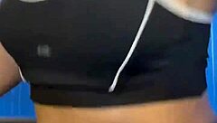 Hot Babe Licks Pussy To Orgasm In Crowded Bathroom