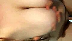 two friends cum on girlfriend's oiled ass in a row