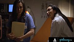 Doctor Vicki Chase Keeps Nurse Sinn Sage's Mouth Busy