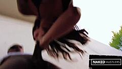 Curvy Latina Sucks Big Cock In Public Alley