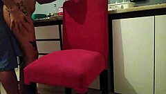 Why does the latina masturbate without panties during cleaning?