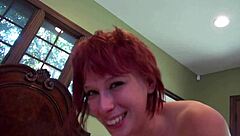 I fucked redhead milf Zoey Nixon deepthroat in outdoor heels and fishnets