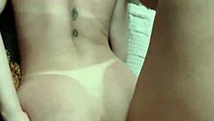 Petite Amateur's Tight Pussy Gapes from Neighbor's Cock with Dirty Talk