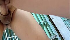 Skinny Blonde Waitress Subtly Licks Tight Pussy After Work