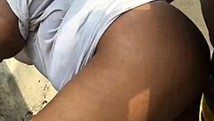 Feeling The Rush As Bitch With Massive Tits Gets Helped And Fucked Hard Outdoors