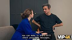 Two Russian Nymphos Passionately Lick Dude in Intense Threesome