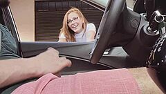 Hot girl gives handjob to me in the street