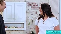 want a wet nuru massage from this sexy brunette?