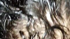 Hairy Slut Worships Huge Tits and Ass in Lingerie Anal Play