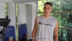 Ebony Cuckold Wife Mariana Martix Drinks Gym Trainer's Cum