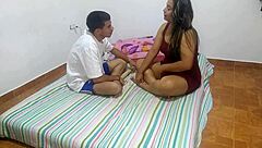 Indian stepsister finally agrees to tight pussy pounding in homemade interracial.