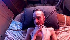 lil kinky doll gives killer footjob and gets slammed in piledriver