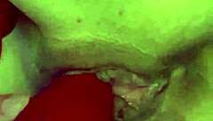 Vibrator Teases Juicy Pussy Lips