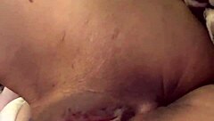 Vibrator Teases Juicy Pussy Lips