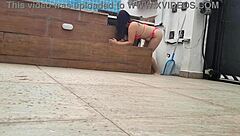 Brazilian esposa cheats with pool guy in wild ride.