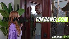 this hot busty teen neighbor oils her huge tits and dry pussy for titty fucking with the neighbor