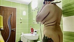 I enjoy my hot big boobs in the shower alone