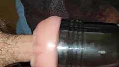 Intense Fleshlight Stroke Session with Monster Cock Cumshot