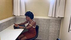 Fucking the gym receptionist bareback with big cock