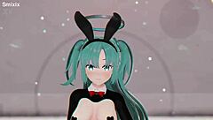 Yuuka from Blue Archive strips and dances intensely in hentai 3D