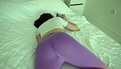 Stepmother Masturbates While Stepson Watches Then Gets Fucked