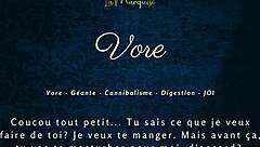 vore gives french joi with giantess instructions