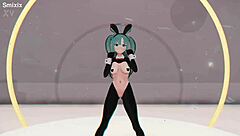 Yuuka from Blue Archive strips and dances intensely in hentai 3D
