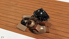 Deepthroat Blowjob Game in Roblox Porn Scene