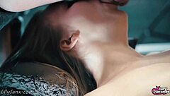 this hungry mouth is ready for your cum in a close-up slobbery blowjob with my girlfriend