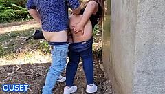 Curvy Blonde Shakes Huge Ass In Forest