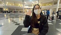 Damn! Risky public sex on beach and bus with huge cumshots!